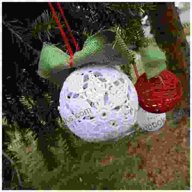 A Close Up Of A Crochet Ornament Being Made By A Skilled Artisan JPF Crochet Club Christmas Tree Decorations