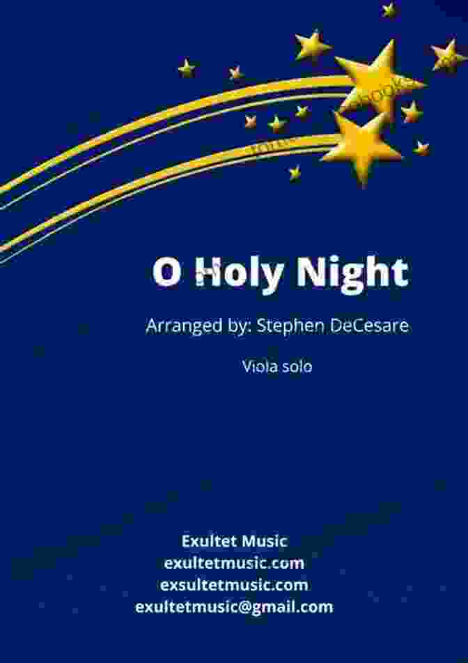 A Close Up Of The Album Cover For 'Holy Night Viola Solo', Featuring A Viola On A Bed Of Twinkling Lights. O Holy Night: Viola Solo