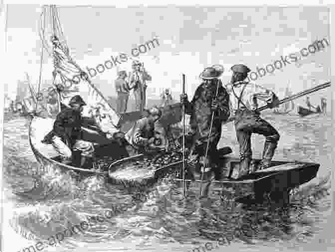 A Historical Photograph Of Oystermen Working On The Chesapeake Bay, A Testament To The Region's Rich Oystering Tradition. Beachfront Secrets (Solomons Island 6)