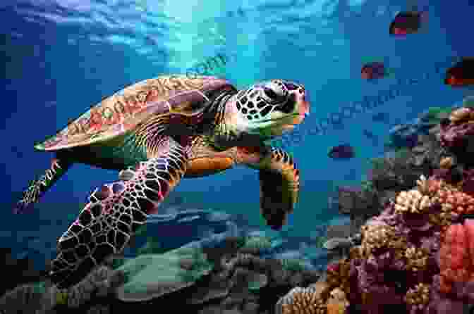 A Majestic Sea Turtle Gracefully Swimming Underwater Sea Turtles Up Close B J Daniels