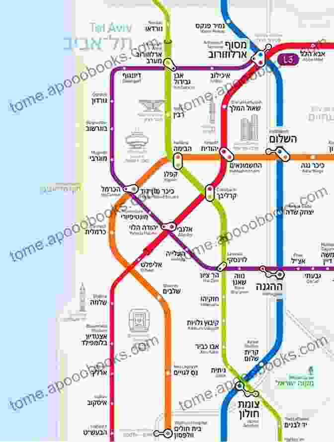 A Map Of Tel Aviv, Showing Major Landmarks And Transportation Routes Travel Guide Tel Aviv : Your Ticket To Discover Tel Aviv (Travel With Safer : Complete Guides Of The World Best Cities)