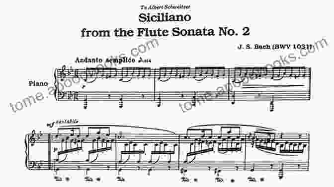 A Photograph Of A Flute And Harpsichord Playing Sonata No. 1, BWV 1031 Sonata No 2 For Flute And Harpsichord Siciliano BWV 1031 Piano Score: Violin Piano Arr By L Auer