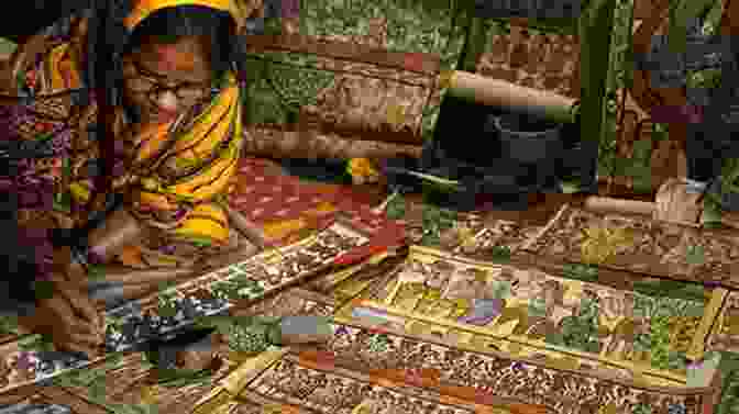 A Woman Embroidering A Colorful Textile, Representing The Intricate Craftsmanship Of Indian Handcrafts. India By Faith: Stitching Hearts Together Through Handcrafts