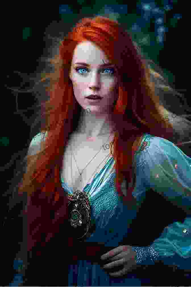 A Young Woman With Fiery Red Hair And Piercing Blue Eyes, Dressed In A Flowing Gown. A Court Of Thorns And Roses