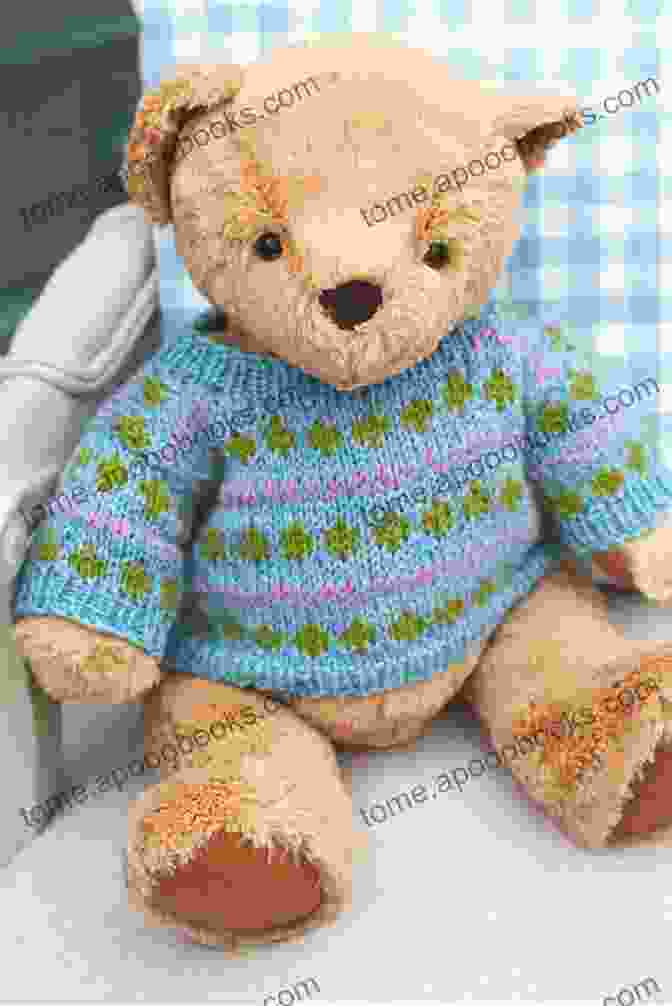 Adorable Knitted Teddy Bear Wearing A Miniature Sweater Knitted Dolls: Handmade Toys With A Designer Wardrobe Knitting Fun For The Child In All Of Us