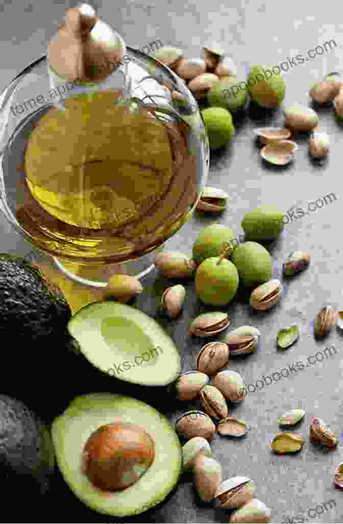 Image Of Olive Oil, Avocados, And Nuts. 10 SIMPLE RULES TO GUARANTEE FAT BURNING: This Short E Will Give You Actionable Tips For Everyday Nutrition That Will Guarantee Fat Loss