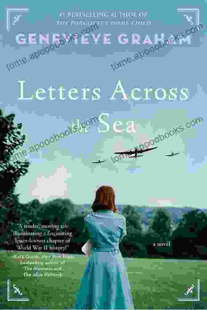 Letters Across The Sea Book Cover, Featuring A Woman Writing A Letter With The Sea In The Background Letters Across The Sea Genevieve Graham