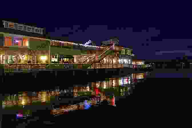 Snow Covered Solomons Island Pier With Christmas Lights Beachfront Christmas (Solomons Island 4)