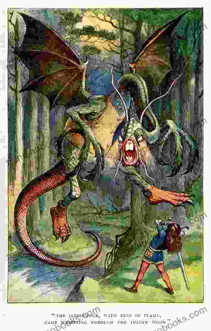 Tenniel's Illustration Of The Jabberwocky Alice Nel Paese Delle Meraviglie