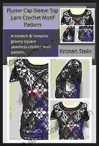 Flutter Cap Sleeve Top Lace Crochet Motif Pattern: A modern romantic granny square seamless crochet motif pattern