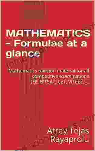 MATHEMATICS Formulae at a glance: Mathematics revision material for all competitive examinations JEE BITSAT CET VITEEE